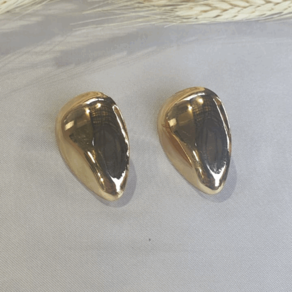 Brinco Gota invertida folheado a Ouro 18k