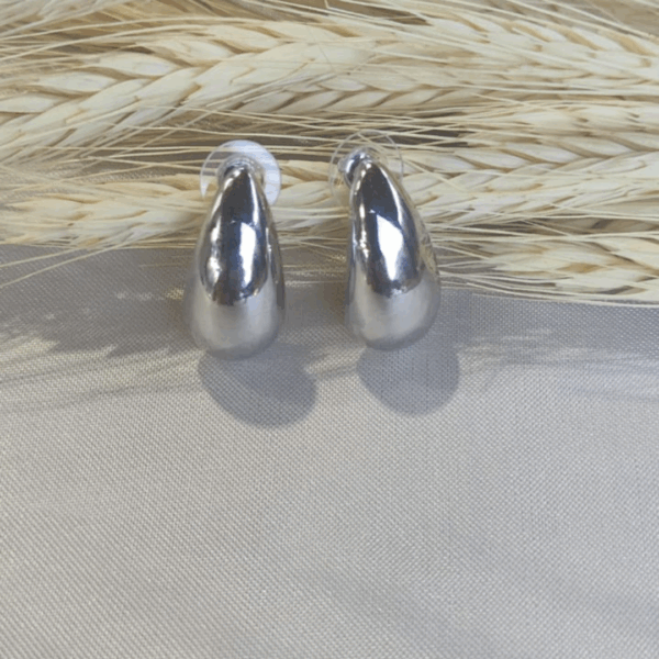 Brinco Gota Baloada Folheada prata 925