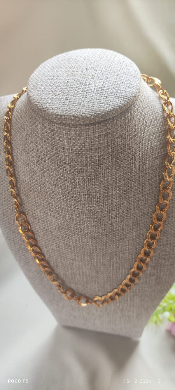 Colar Corrente dupla folheada a Ouro 18k