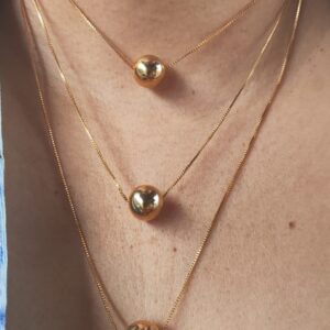 Colar Triplo folheado a ouro 18k