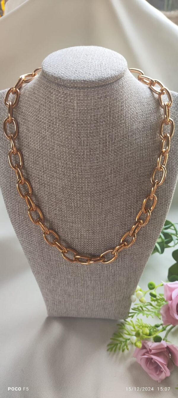 Colar corrente Elos largos  Folheado a Ouro 18k
