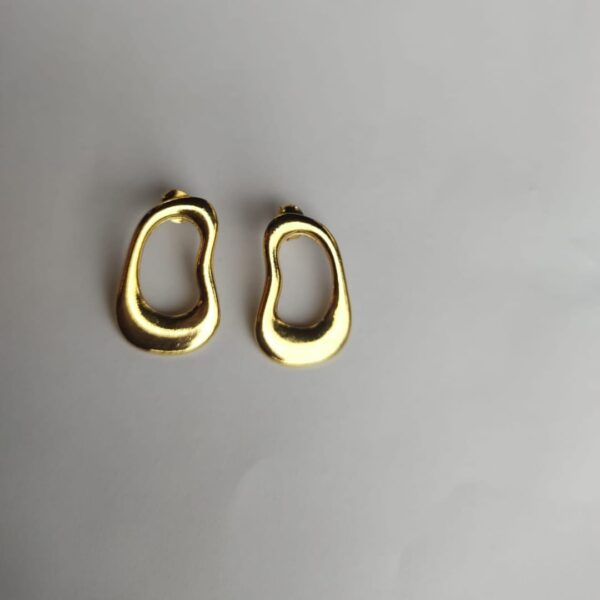 Brinco Orgânico - Folheado a Ouro 18k