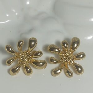 Brinco Flor folheado a Ouro 18k