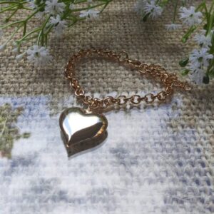 Pulseira Coração Folheado a ouro 18k